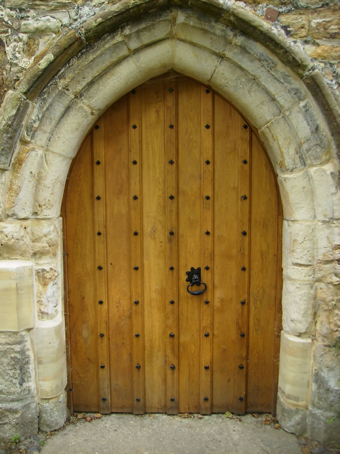Cowden church door